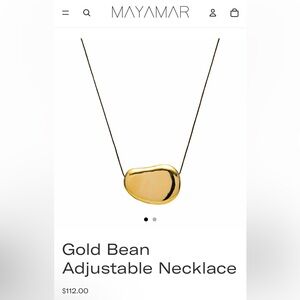 Last day to buy! Mayamar Gold Bean 24 karat dipped Adjustable Necklace NEW